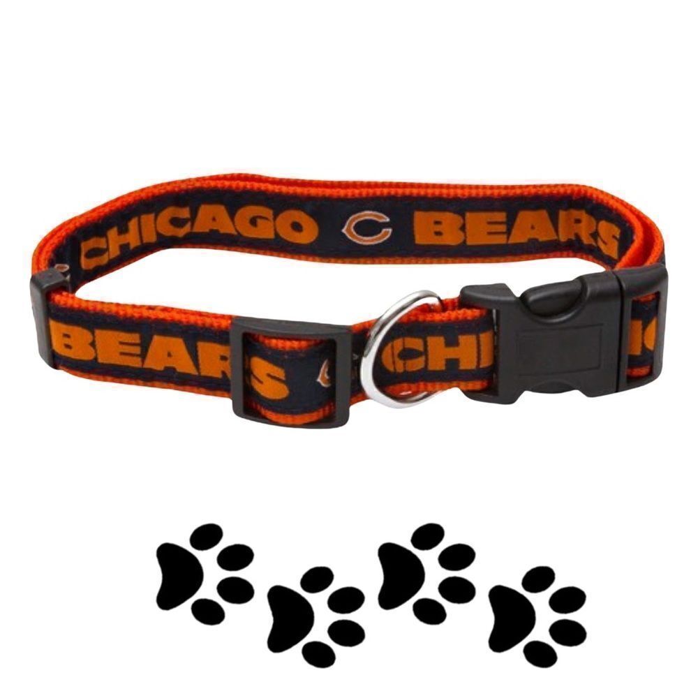 NFL Pets First Dog Collar Chicago Bears Foitbsll Small NWT